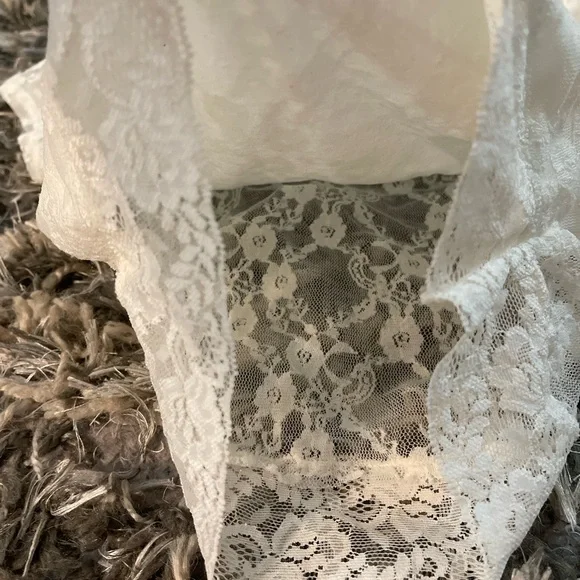 Garage White lace Y2K crop top XS - Picture 3 of 7